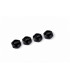 Tuerca aluminio 1/8 XTR ciega negra estriada (4u) - E1rc.com