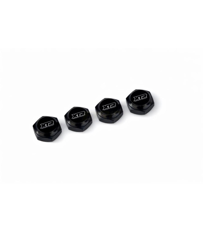 Tuerca aluminio 1/8 XTR ciega negra estriada (4u) - E1rc.com
