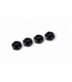 Tuerca aluminio 1/8 XTR ciega negra estriada (4u)