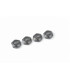 Tuerca 1/8 aluminio XTR ciega gris estriada (4u) - E1rc.com