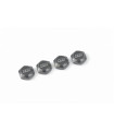 Tuerca 1/8 aluminio XTR ciega gris estriada (4u)