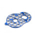 B6D 3-gear stand-up Honeycomb motor plate - blue - E1rc.com