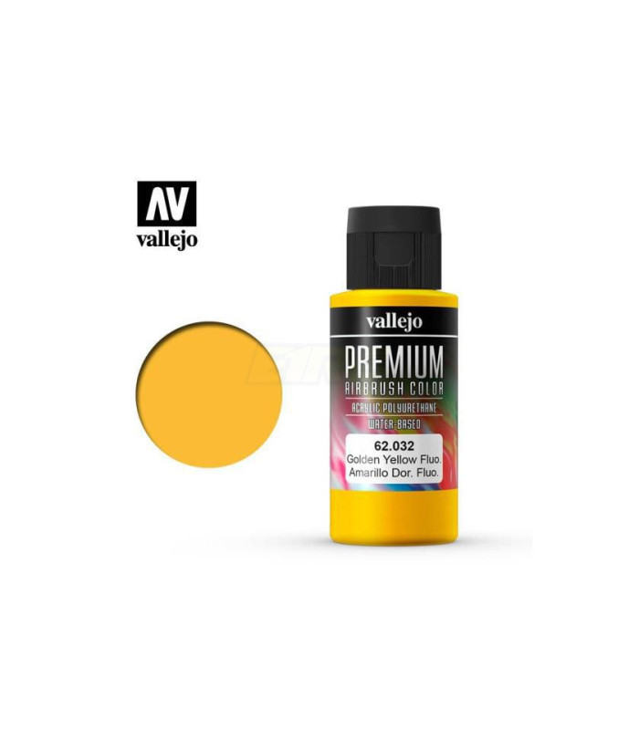 Amarillo dorado fluor Vallejo Premium 60ml - E1rc.com