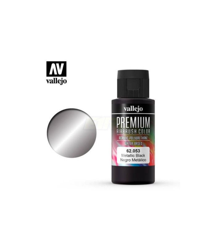 Negro metalico Vallejo Premium 60ml - E1rc.com