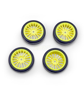 Touring Car Tires-Pre-Glued-TEC-Slick-24mm  4u 