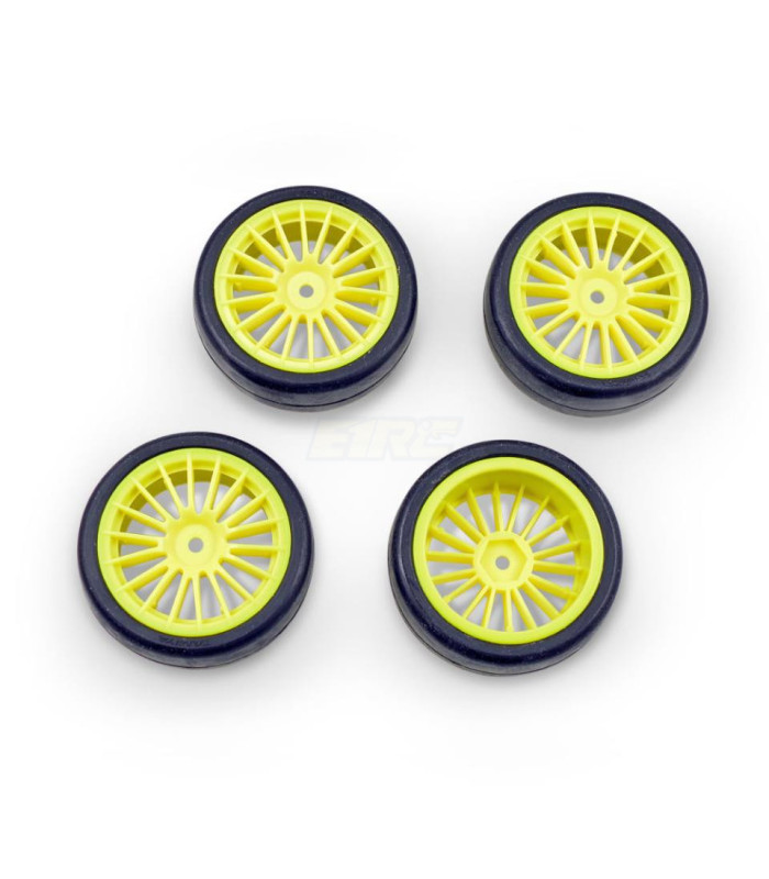 Touring Car Tires-Pre-Glued-TEC-Slick-24mm (4u) - E1rc.com