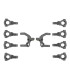 B7.1 FT Caster And Steering Block Set, Carbon - E1rc.com