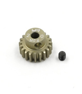 Piñon aluminio 0 6M 20T para tamiya