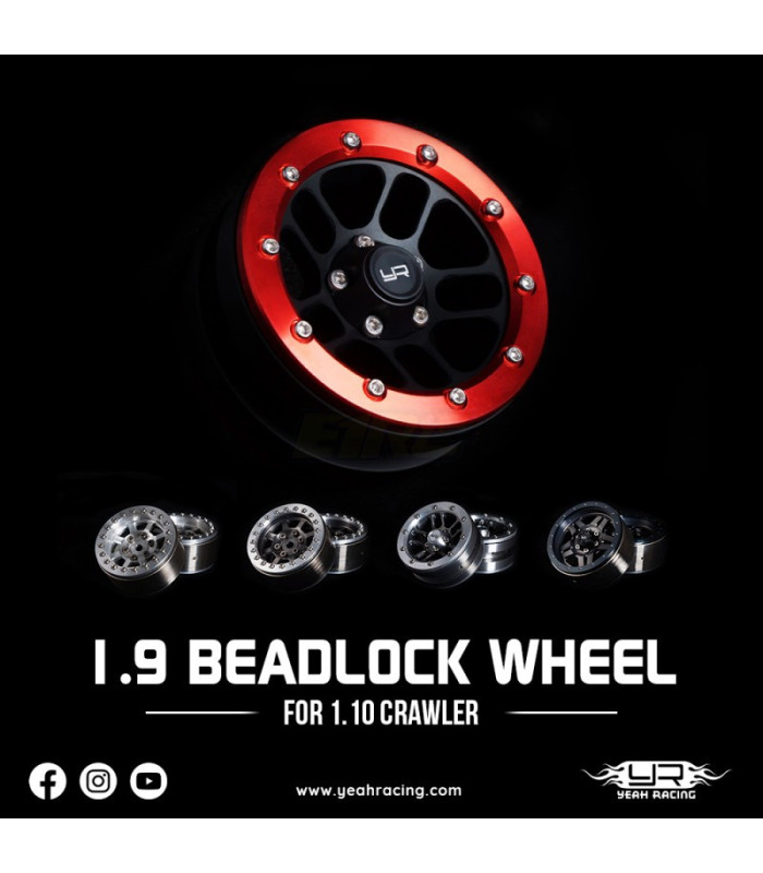 1.9 Aluminium CNC spoke graphite beadlock rim - E1rc.com