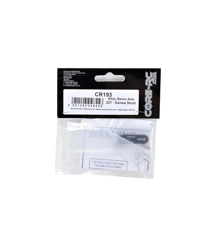 Black aluminum servo arm (23T-KO Propo/JR/Sanwa/Airtronics) - E1rc.com