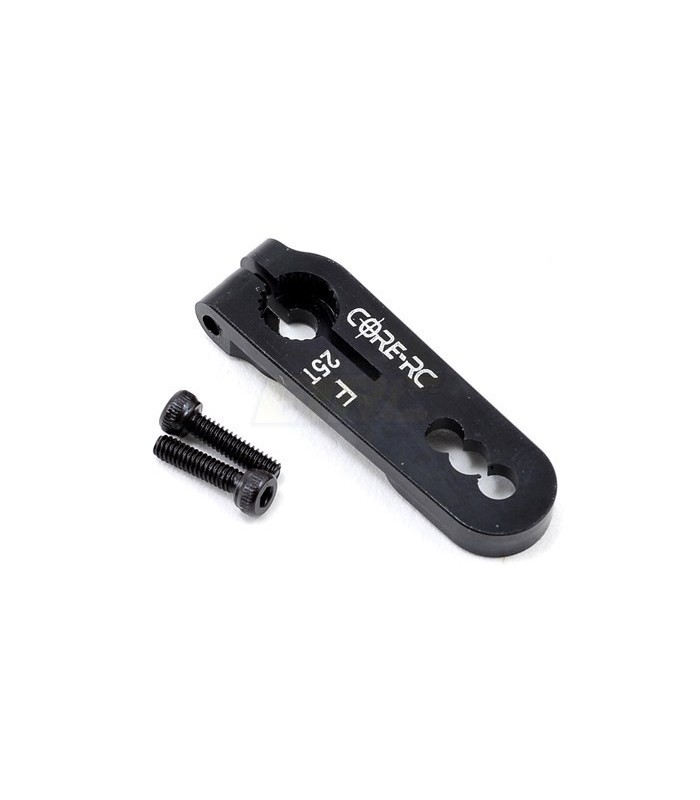 Aluminum Short Servo Arm (Black) (25T-Futaba, Savox, ACE) - E1rc.com