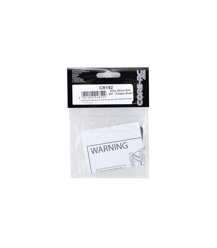 Aluminum Short Servo Arm (Black) (25T-Futaba, Savox, ACE) - E1rc.com