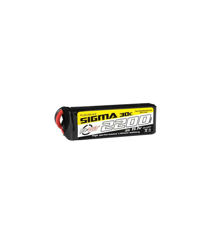 Li-po 2200mAh 3S1P 11.1V XT-60 Rc-Plus sigma 30C - E1rc.com