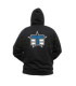 Tekno “Stripe” Zippered Hoodie vertical design blk - E1rc.com