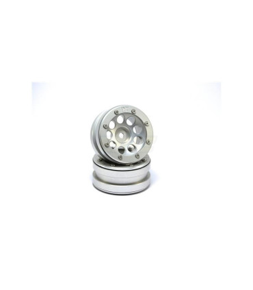 Llantas Beadlock PT- Ecohole Plata/Plata 1 9  2u 
