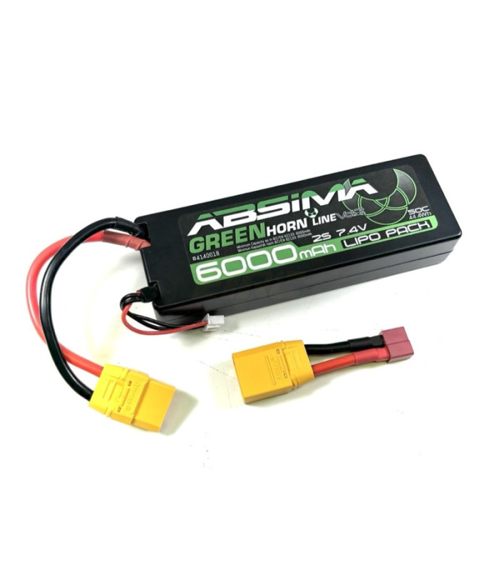 Lipo Absima 2S 7,4V-50C 6000 HC XT90/T-Plug - E1rc.com