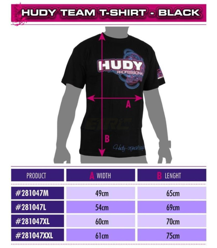 Camiseta Hudy Negra XXL - E1rc.com