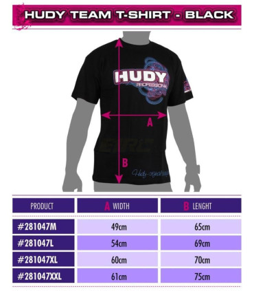 Camiseta Hudy Negra XXXL