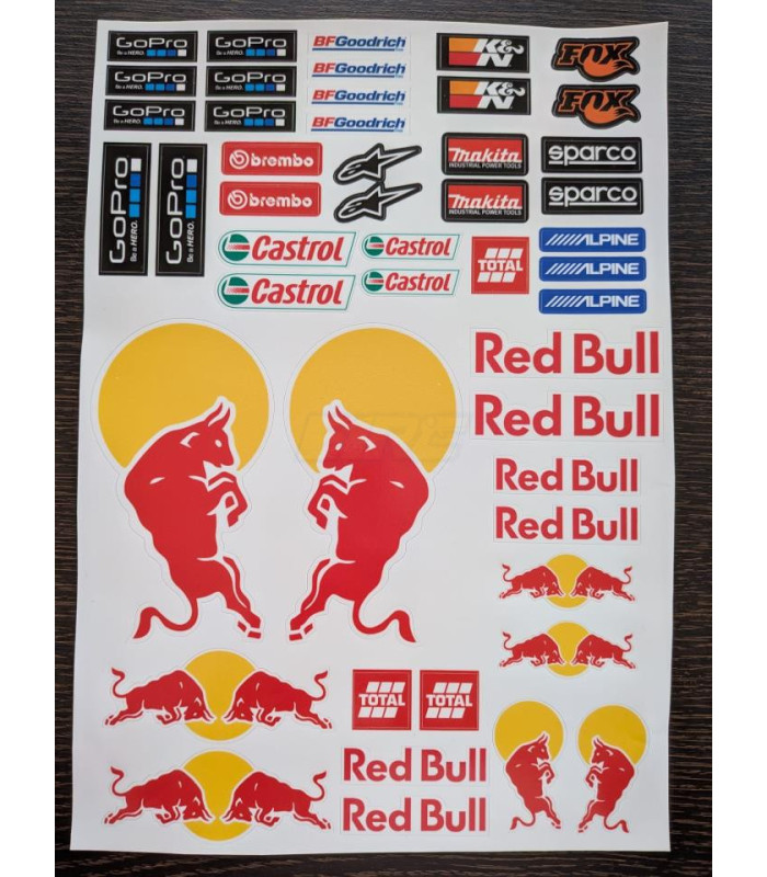 Set pegatinas Red Bull Castrol - E1rc.com