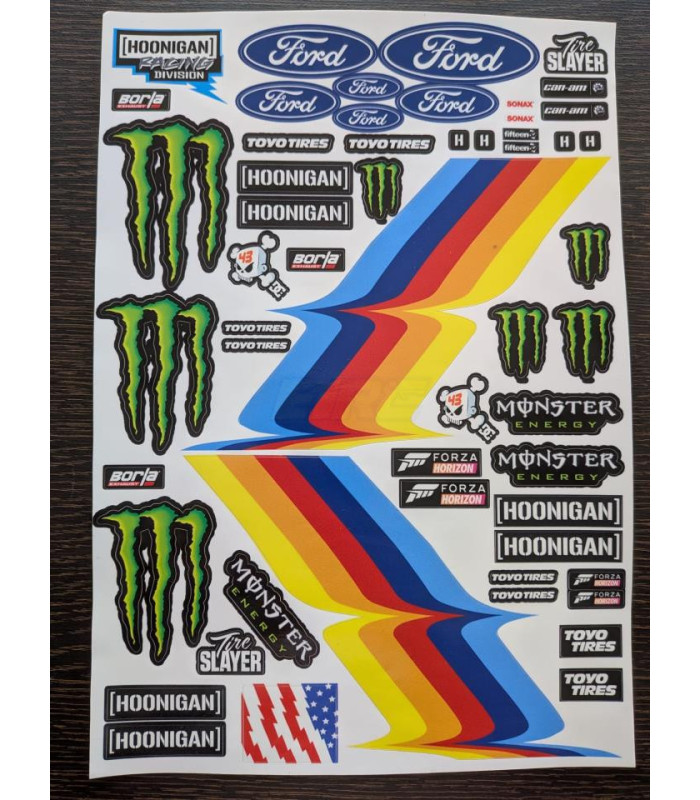 Set Pegatinas Monster Ford - E1rc.com