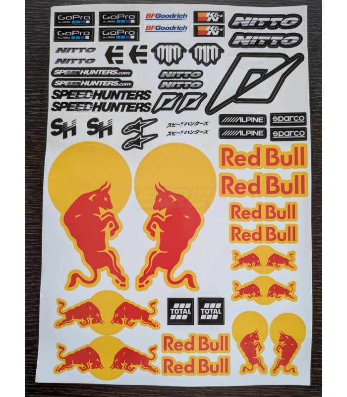 Set pegatinas Red Bull - E1rc.com