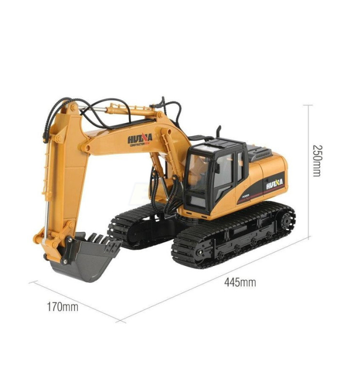 Exacavadora Huina 1535 1/14 Pala metalica 2.4 ghz - E1rc.com