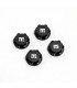  Wheel Nuts (T Logo,17mm, serrated,black ano 4u) - E1rc.com