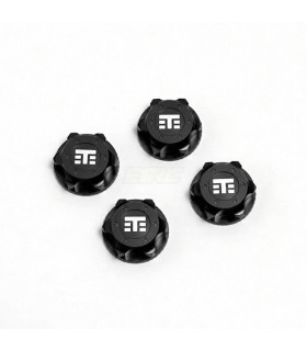  Wheel Nuts  T Logo 17mm  serrated black ano 4u 