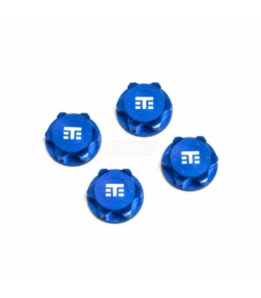  Wheel Nuts  T Logo 17mm  serrated blue ano 4u 