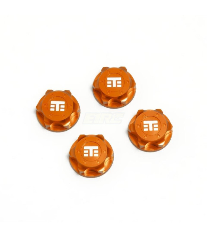  Wheel Nuts (T Logo,17mm, serrated,orange ano 4u) - E1rc.com