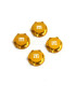  Wheel Nuts (T Logo,17mm, serrated, YELLOW ano 4u) - E1rc.com