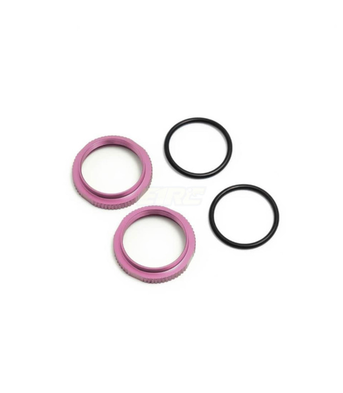 Shock Adjustment Nuts short, aluminum pink 2ud - E1rc.com