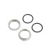 Shock Adjustment Nuts short, aluminum, CLEAR 2ud - E1rc.com