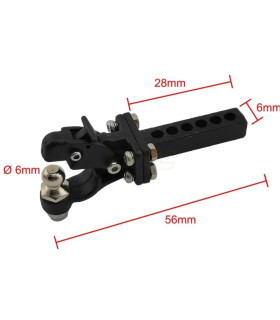 Enganche remolque aluminio universal negro 1/10