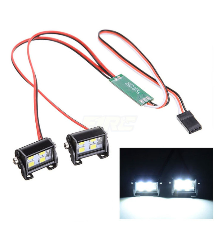 Focos LED blancos para techo crawler 1/10 (4LED) - E1rc.com