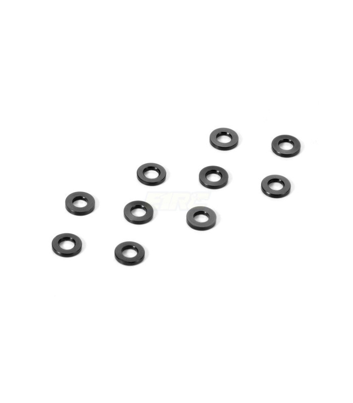 WASHERS 3x6x0.5MM - BLACK (10) - E1rc.com