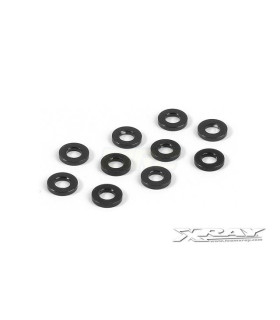 ARANDELAS DE ALUMINIO 3X6X1MM NEGRAS (10)