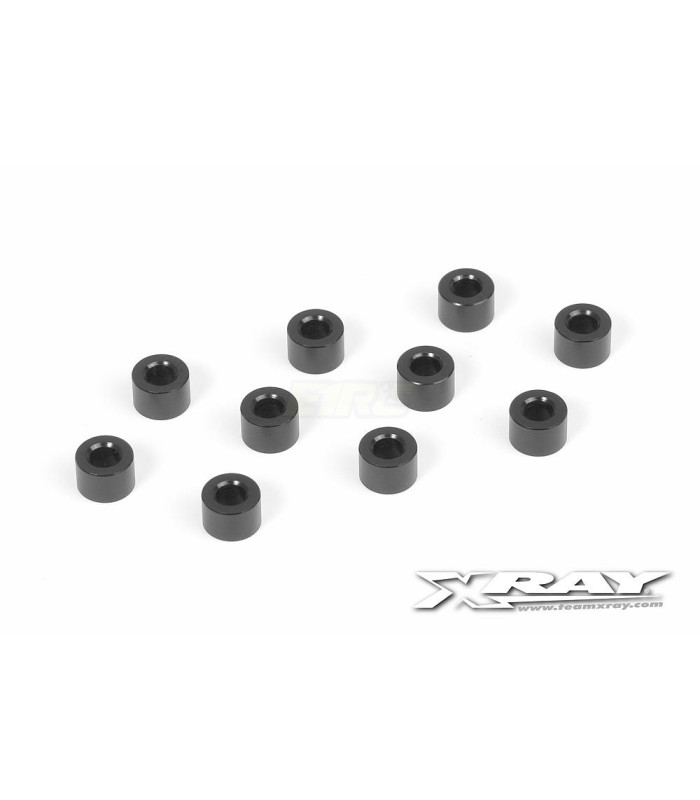 ALUMINUM WASHER 3X6X4.0MM - BLACK (10) - E1rc.com