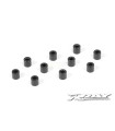 ALUMINUM WASHER 3X6X6.0MM - BLACK (10)