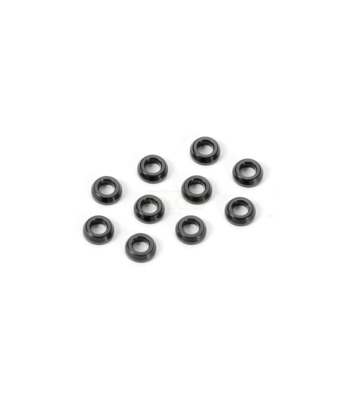 ARANDELA CONICA DE ALUMINIO 3X6X2MM - NEGRO (10) - E1rc.com