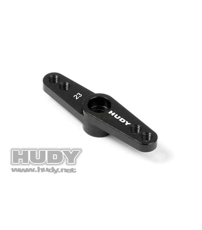 HUDY Alu Throttle Servo Horn - KO, Sanwa - Offset 2-Hole M3 - 23T - E1rc.com