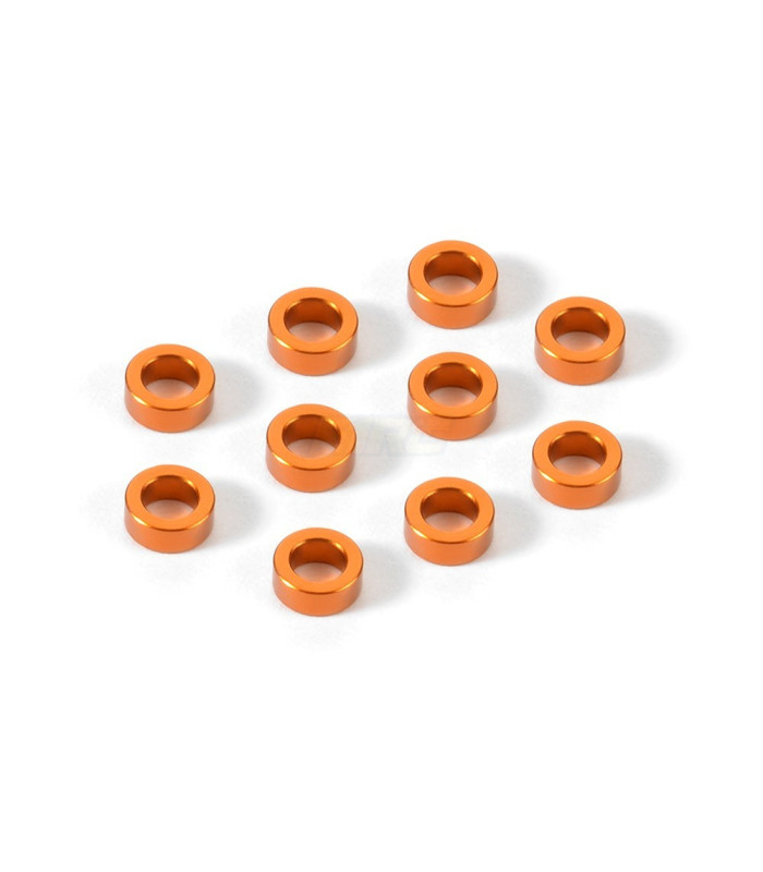 ALUMINUM WASHERS ORANGE 3X5X2.0MM (10) - E1rc.com