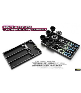 HUDY ALUMINUM 1/10 OFF-ROAD DIFF ASSEMBLY TRAY