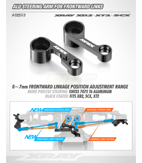 ALU STEERING ARM FOR FRONTWARD LINKS SWISS 7075 T6