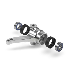 ALU STEERING BLOCK WITH BEARINGS - ORANGE