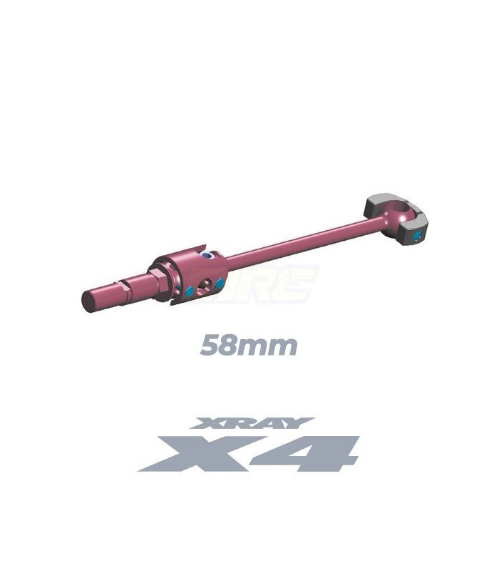 X4 ECS DRIVE SHAFT 58MM - HUDY SPRING STEEL™ - SET - E1rc.com