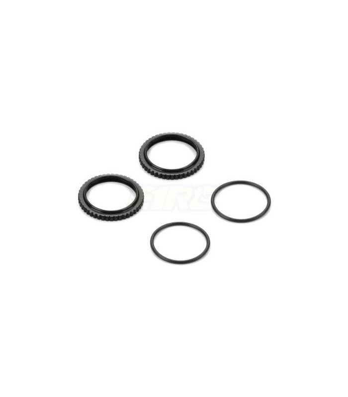 XLP2 ALU SHOCK ADJUSTABLE NUT - BLACK (2) - E1rc.com