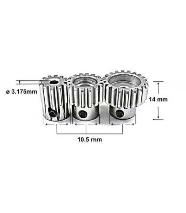 Piñon aluminio 32DP mod 0 8 17T absima