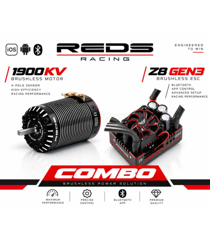 Combo reds 1900kv G7 Z8 ESC G3 1/8 - E1rc.com