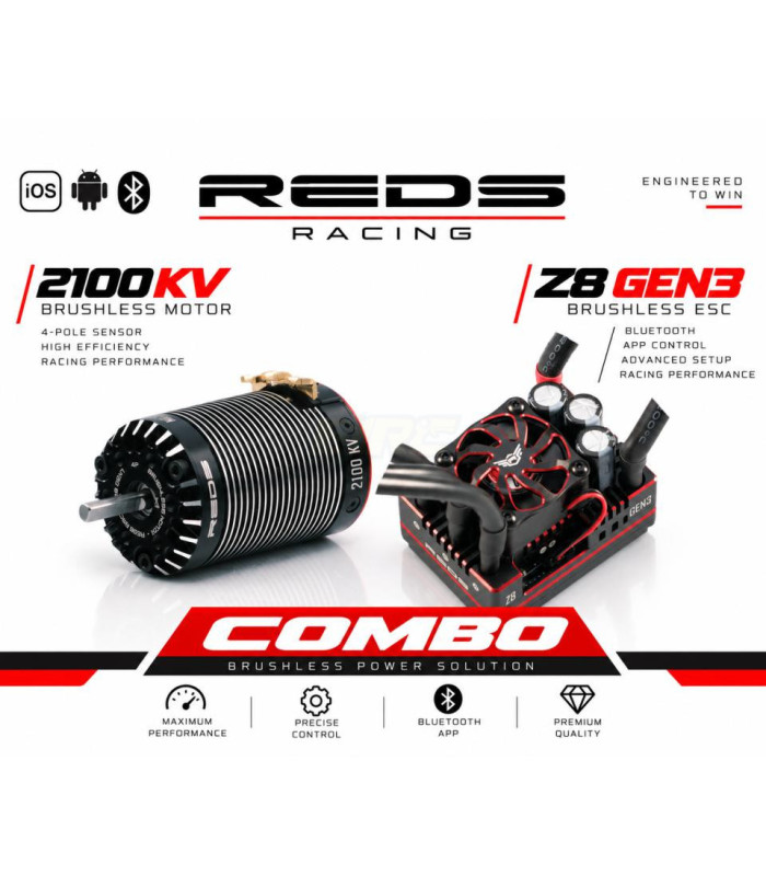 Combo Reds 2100kv GT Z8 ESC G3 1/8 - E1rc.com